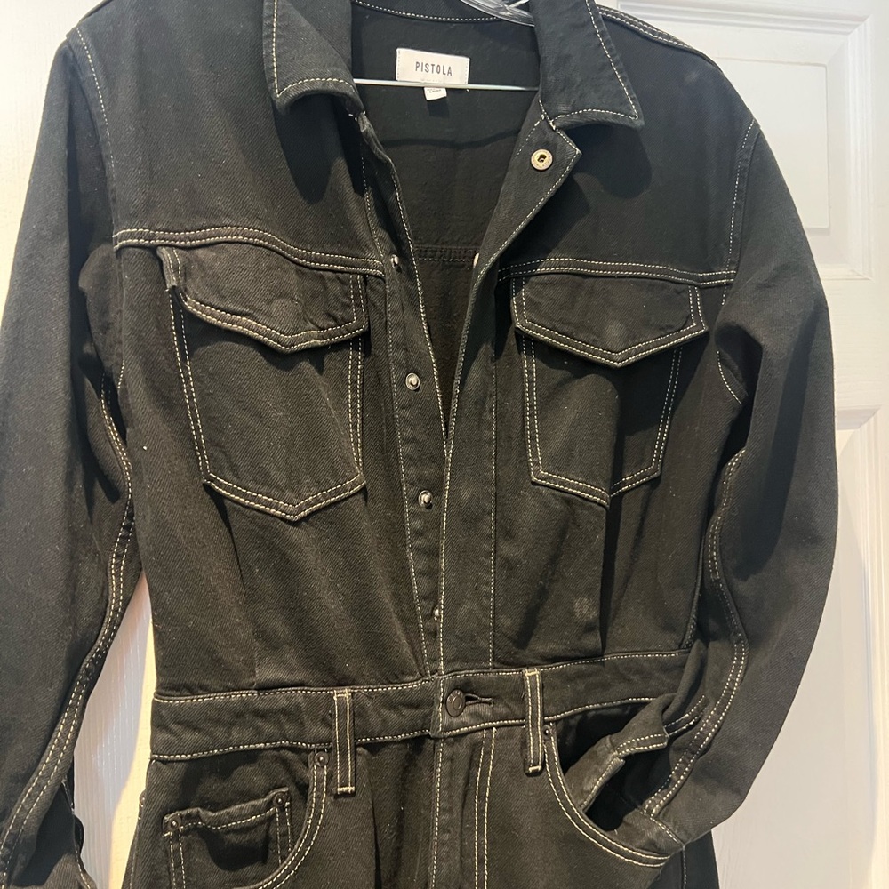 Pistola Black Denim Dress